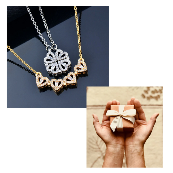 Premium Four-Leaf Heart Necklace With Dual Wearing Styles