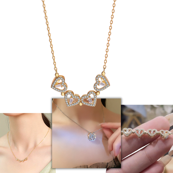Premium Four-Leaf Heart Necklace With Dual Wearing Styles