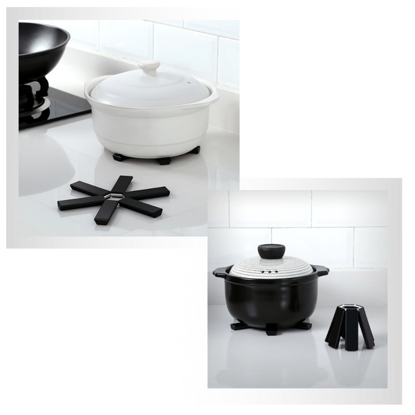 Foldable Hex Potholder Doubles As Heat Resistant Trivet And Coaster