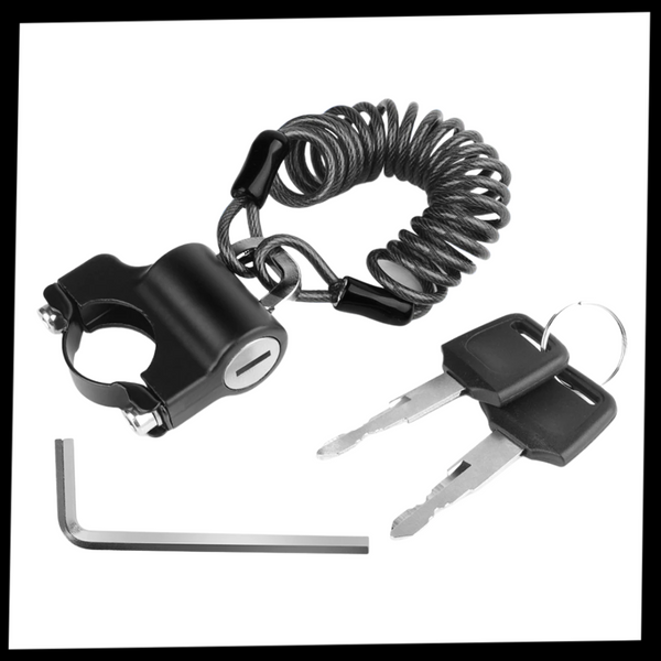 Protective Motorcycle Helmet Lock With Elastic Cable For Secure Parking