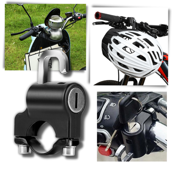 Protective Motorcycle Helmet Lock With Elastic Cable For Secure Parking