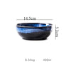 Elegant Deep Blue Glazed Ceramic Dining Bowl For Modern Tabletop