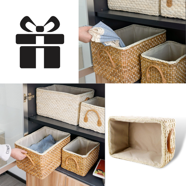 Eco Friendly Wicker Basket for Rustic Storage and Organization