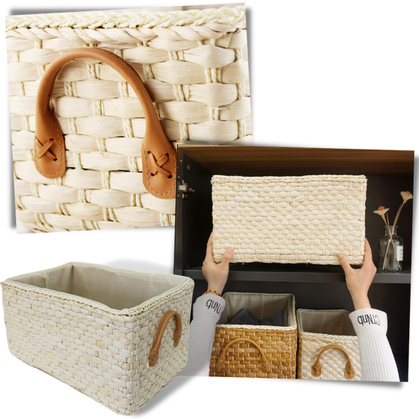 Eco Friendly Wicker Basket for Rustic Storage and Organization