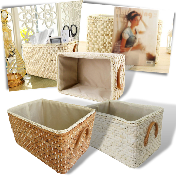 Eco Friendly Wicker Basket for Rustic Storage and Organization
