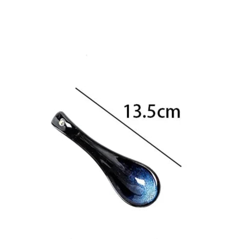 Blue Nebula 10 Piece Celestial Dinner Set Elegant Home Tableware