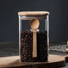Bamboo and Glass 3 Piece Container Set Kitchen Storage Eco Friendly
