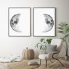 Elegant Moon Phase Canvas Wall Art Set For Home Living Room