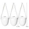 Ceramic Hanging Planter 3 Piece Set For Indoor Outdoor Home Patio Wall Decor