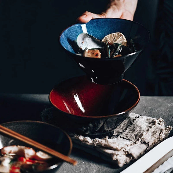 Ember Glaze Ceramic Noodle Bowl