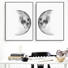 Elegant Moon Phase Canvas Wall Art Set For Home Living Room