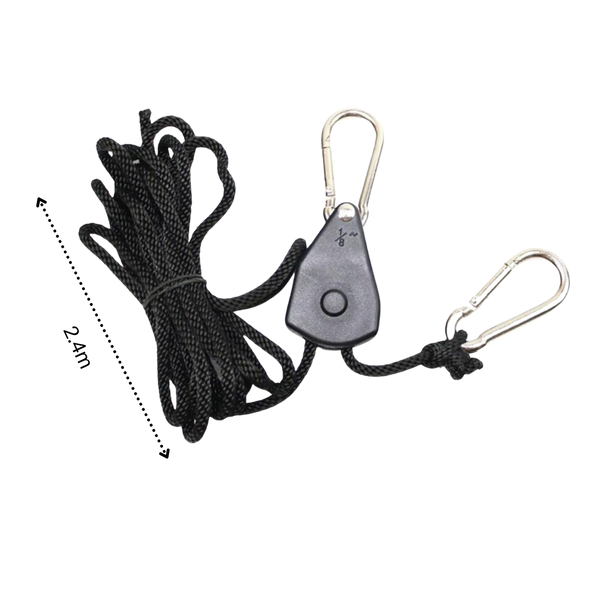 Heavy-Duty Adjustable Rope Ratchet Hangers for Indoor Grow Light Suspension