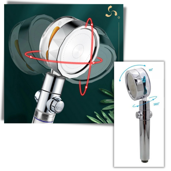 Premium Shower Head With 360 Degree Spin For Boosted Water Pressure