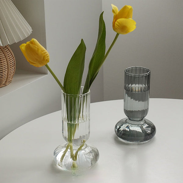In Leaf Rigged Glass Accent Vases