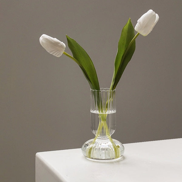 In Leaf Rigged Glass Accent Vases