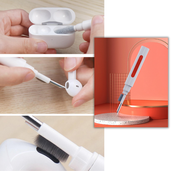 Five in One Keyboard and Earphone Cleaner With Soft Bristle Brush