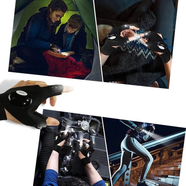 Waterproof LED Gloves For Nighttime Visibility And Outdoor Work