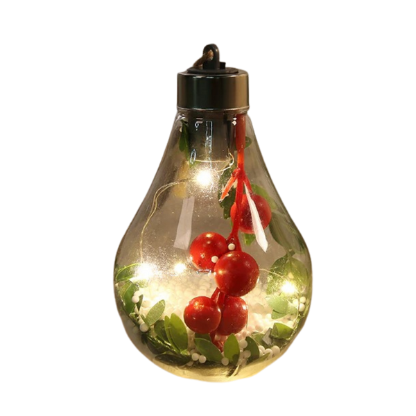 LED Clear Christmas Lightbulbs With 3D Design For Elegant Holiday Decor
