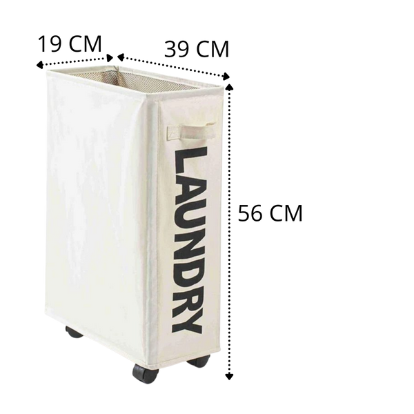 Foldable Laundry Basket With Wheels For Easy Transport And Space Saving