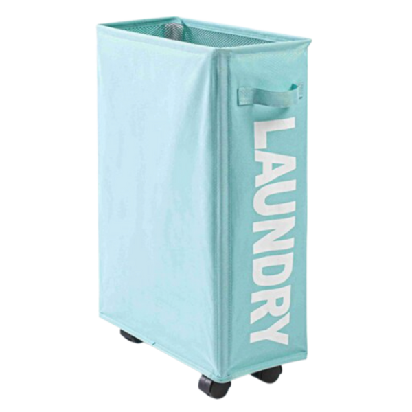 Foldable Laundry Basket With Wheels For Easy Transport And Space Saving