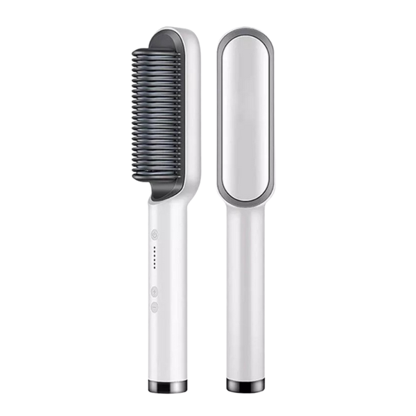 2-In-1 Ceramic Hair Straightening Brush With Intelligent Temperature Control