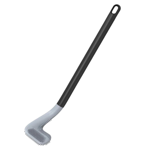 Extended Reach Toilet Brush With Wall Mount For Easy Cleaning