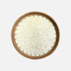 Lotus Leaf Rattan & Shell Fruit Basket Tray