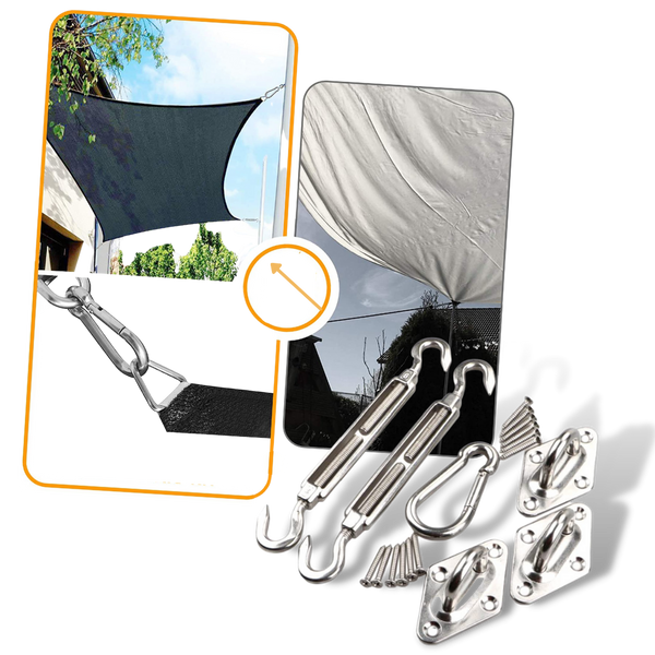 Shade Sail Tensioning Kit With Rustproof Steel Turnbuckles For Quick Setup
