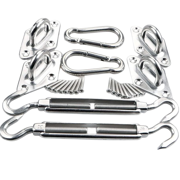 Shade Sail Tensioning Kit With Rustproof Steel Turnbuckles For Quick Setup