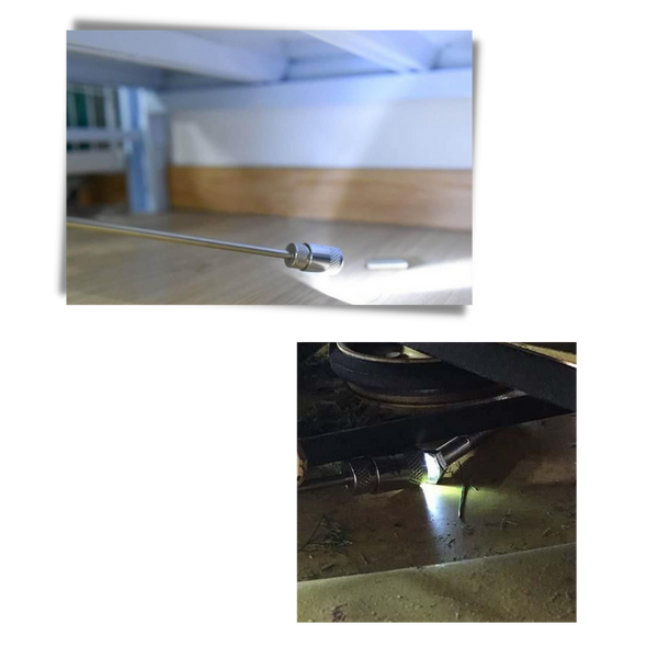 Retractable Magnetic Pickup Tool With LED Light For Dark Spaces