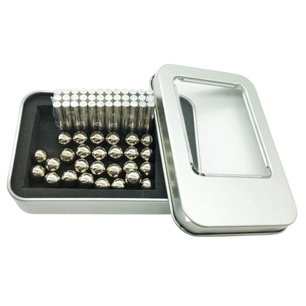 Portable Magnetic Building Set for Creative Learning and Brain Training