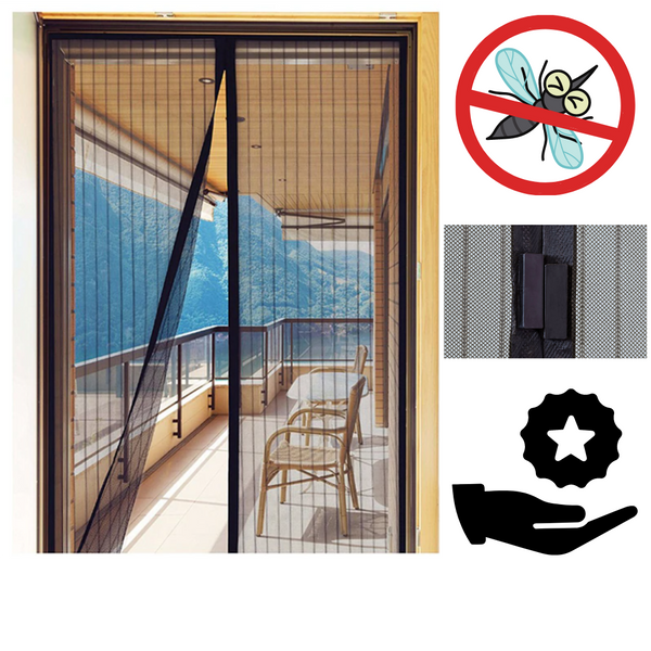 Premium Magnetic Door Screen Keeps Mosquitoes Out While Fresh Air Flows