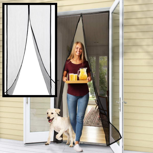 Premium Magnetic Door Screen Keeps Mosquitoes Out While Fresh Air Flows