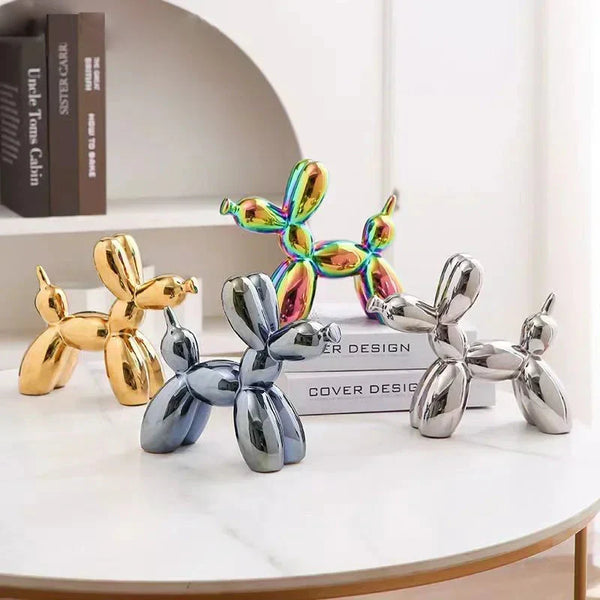 Metallic Balloon Dog Statue