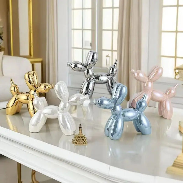 Metallic Balloon Dog Statue