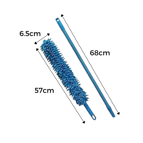 Extendable Microfiber Duster With 360 Degree Rotation For Tight Spaces