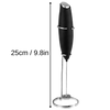 Stainless Steel Handheld Milk Frother With Stand For Creamy Latte Foam