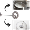 Stainless Steel Handheld Milk Frother With Stand For Creamy Latte Foam