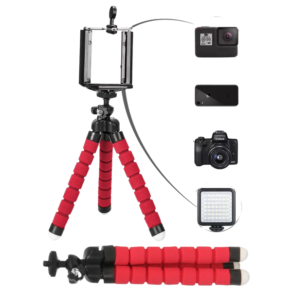 Compact Flexible Phone Tripod With Rotating Ball Head For Stable Shots
