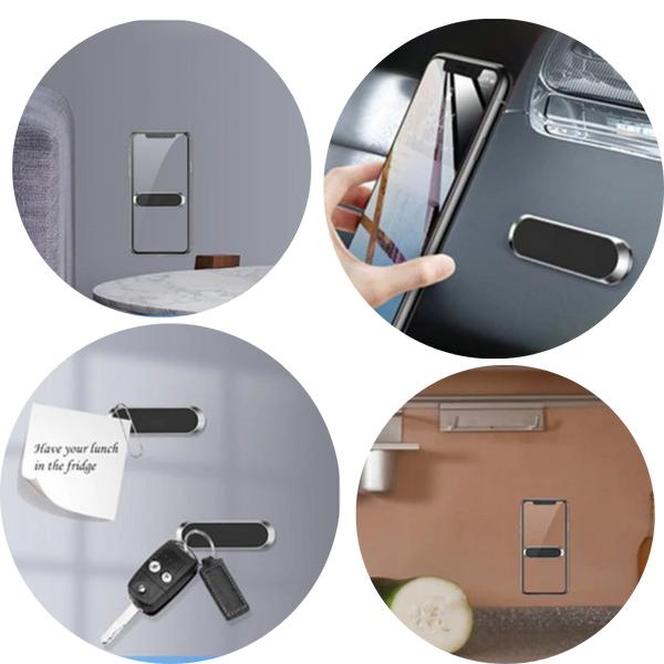 Compact Magnetic Phone Mount Delivers Secure Hands Free Use In Car Or Home
