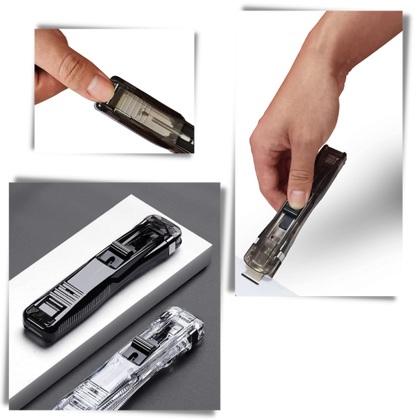 Clip Dispenser Stapler For Damage Free Document Binding