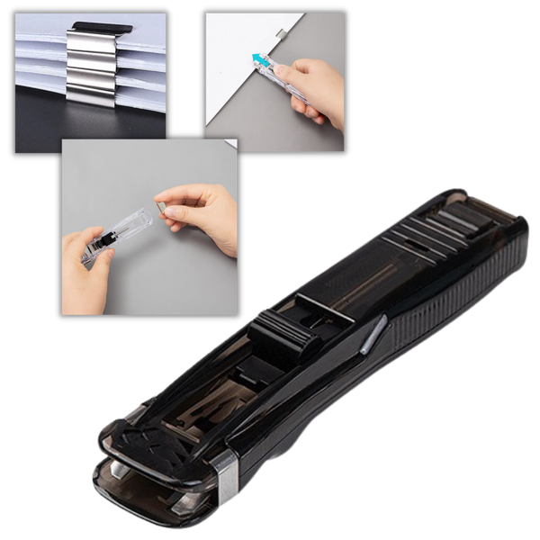 Clip Dispenser Stapler For Damage Free Document Binding