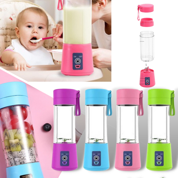 Six Blade Portable USB Rechargeable Blender Bottle For On The Go Smoothies