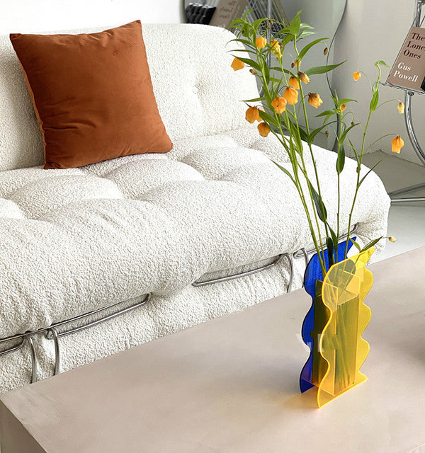 Mirror Contrast Wave Acrylic Vases & Desktop Organizer