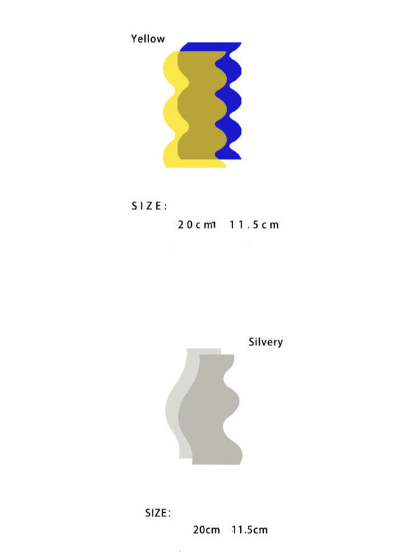 Mirror Contrast Wave Acrylic Vases & Desktop Organizer