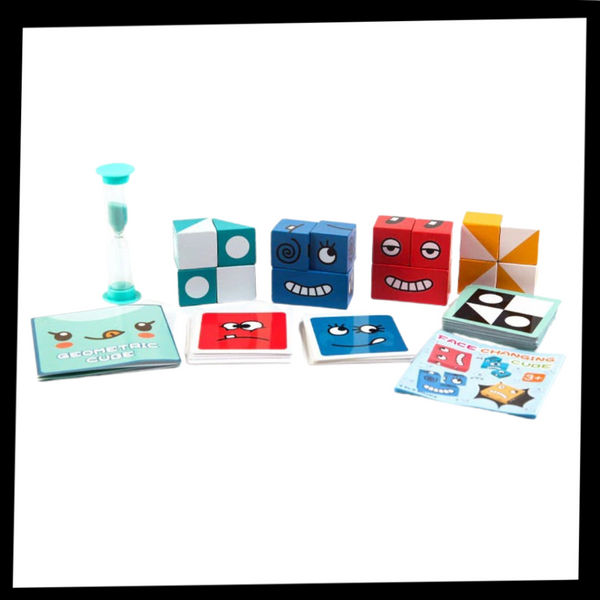 Montessori Emoji Cube Educational Toy for Patience and Social Skills