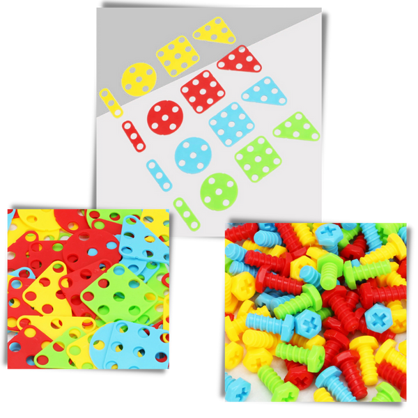 Educational Mosaic Drill Kit for Kids Enhances Color and Shape Recognition