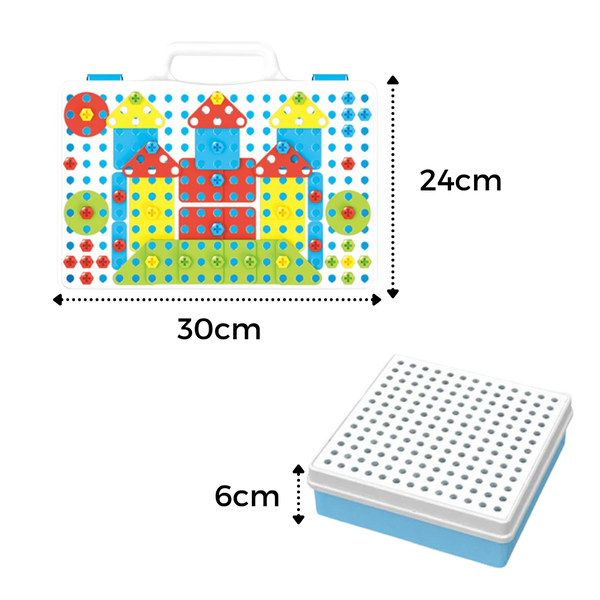 Educational Mosaic Drill Kit for Kids Enhances Color and Shape Recognition