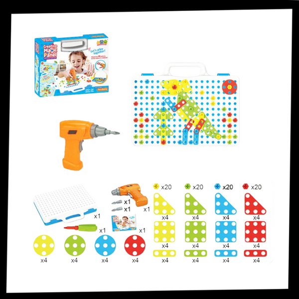Educational Mosaic Drill Kit for Kids Enhances Color and Shape Recognition