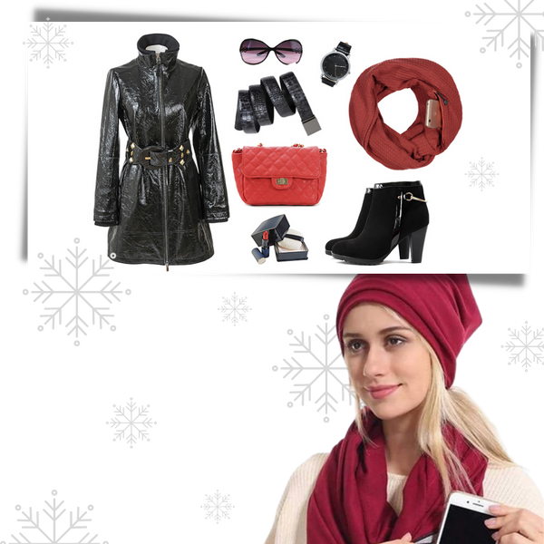 Cozy Lightweight Muffler With Secret Pocket For Safe Valuables
